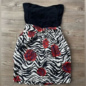 (Motel Rocks) Bodycon dress in rose print